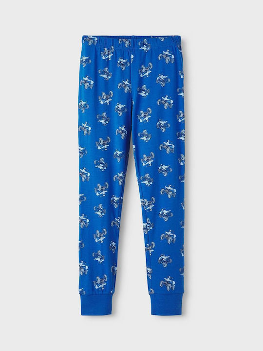 Name It Παιδική Πιτζάμα Χειμωνιάτικη Βαμβακερή Nautical Blue