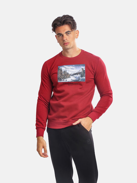 Paco & Co Herren Sweatshirt Bordeaux