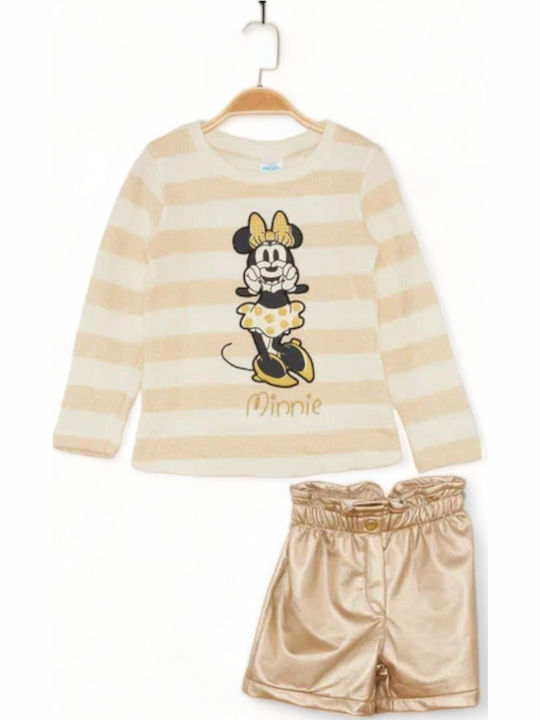 Kids' Set with Skirt Winter 2pcs Ecru-gold