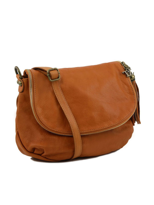 Tuscany Leather Leder Damen Tasche Crossbody Cognac