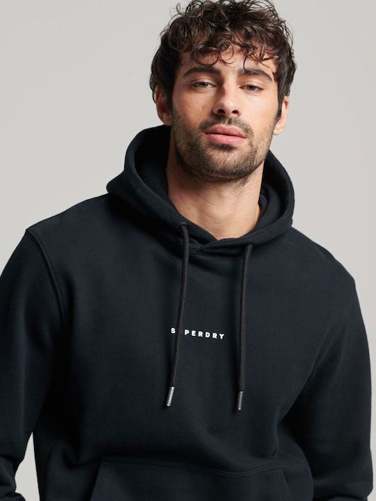 Φούτερ με Κουκούλα Black
