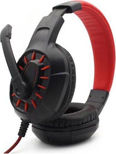 Komc M202 Over Ear Gaming Headset with Connection 3.5mm Red