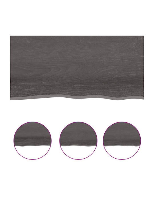 vidaXL Bürotischoberfläche aus Massivholz Dark Grey 60x40x4cm 3156408 1Stück