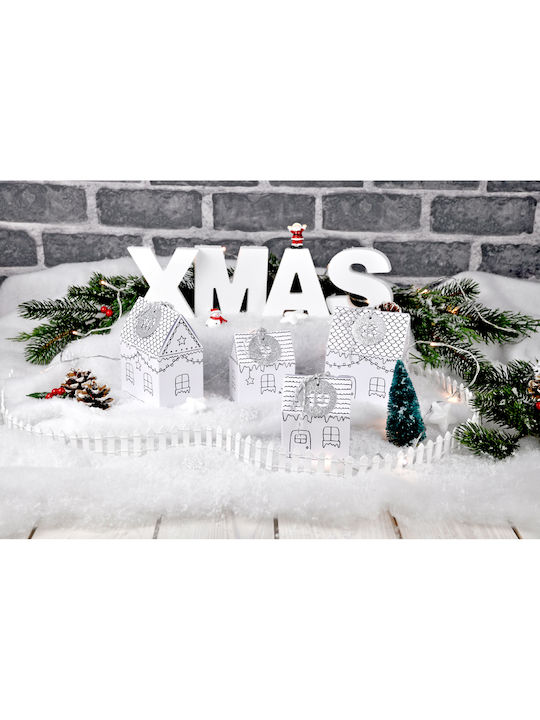 Meyco Christmas Decorative House White 6pcs