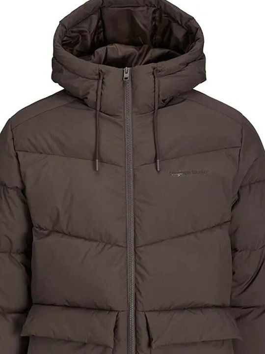 Jack & Jones Herren Winter Jacke Lässig ΚΑΦΕ