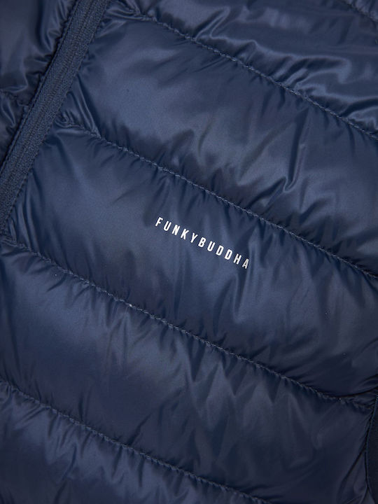 Sleeveless Winter Jacket Puffer Navy Blue