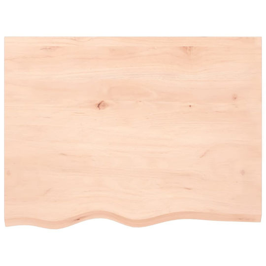 vidaXL Countertop without Sink L80xW60xH2cm Raw solid wood