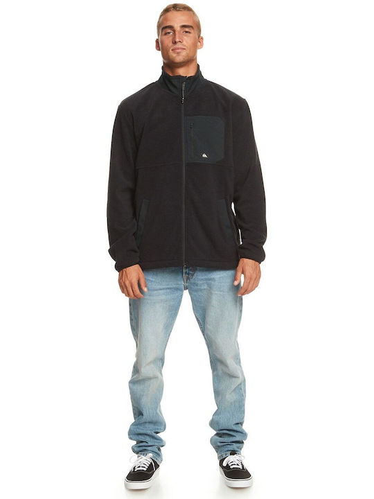 Quiksilver Ανδρική Ζακέτα Fleece Μαύρο (KVJ0-BLACK)