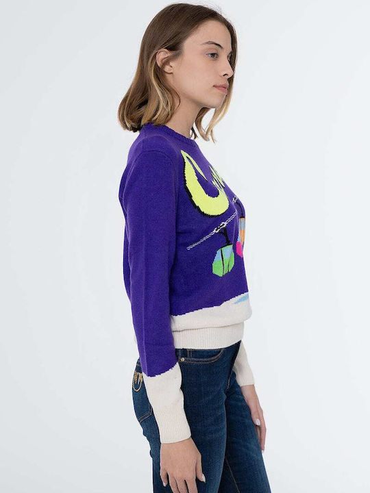 MC2 Women's Long Sleeve Pullover Wool Purple