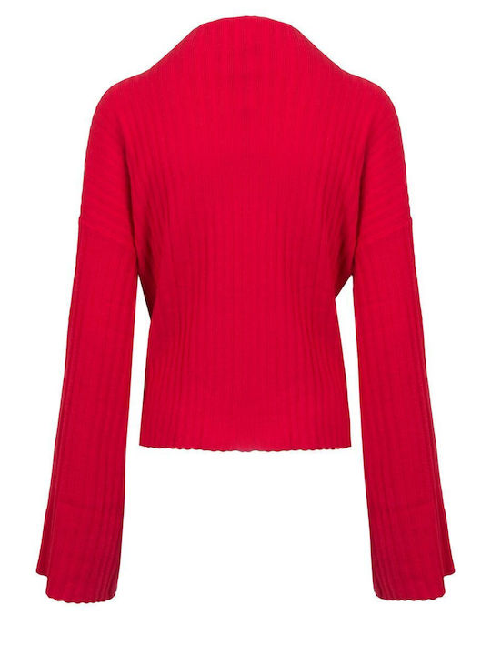 Women's Long Sleeve Sweater Cotton Red
