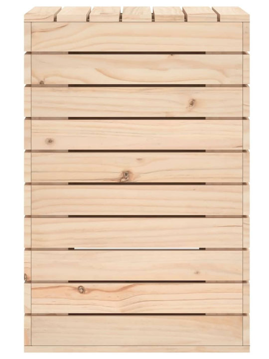 vidaXL Coș de Rufe Din Lemn Cu Capac 44x44x66cm Roz
