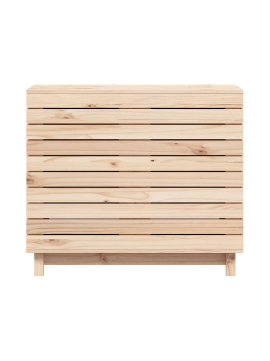 vidaXL Καλάθι Απλύτων Ξύλινο με Καπάκι 88.5x44x76cm Ροζ