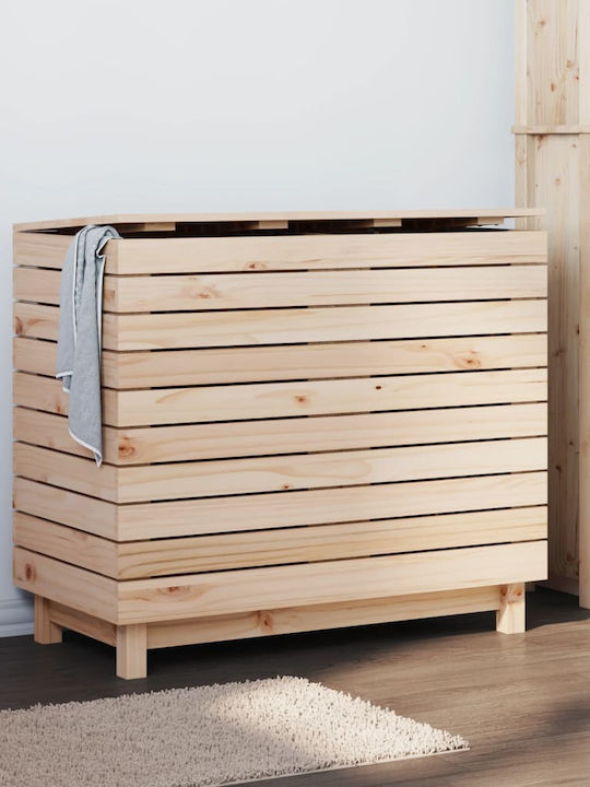 vidaXL Καλάθι Απλύτων Ξύλινο με Καπάκι 88.5x44x76cm Ροζ