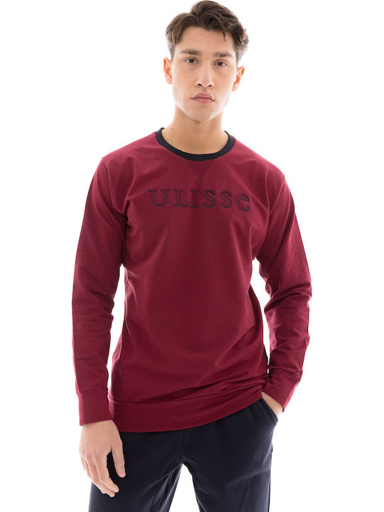 Ulisse Men's Winter Pajamas Set Burgundy