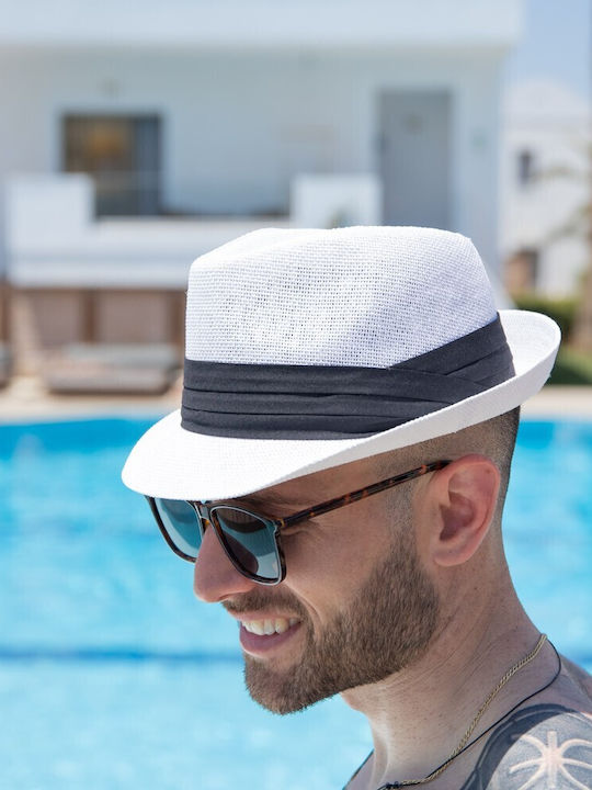 Aquablue Straw Men's Hat White