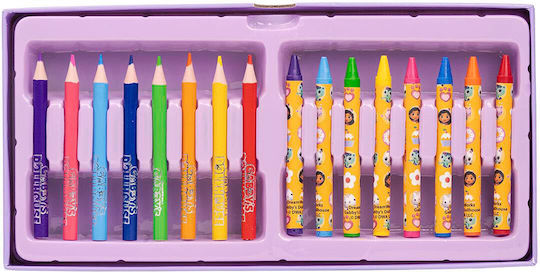 Cerda Gabbys Dolls House Colouring Set 27x13.5cm 42 Pieces