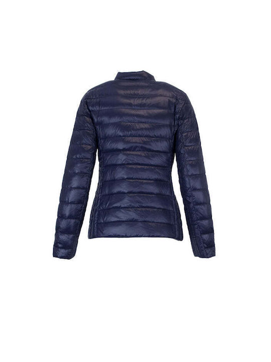 Armani Exchange Kurz Damen Puffer Jacke für Winter Blau