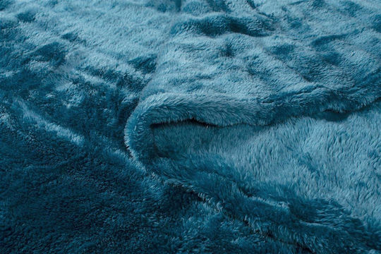 Dimcol Fleece Blanket Petrol 160x220cm