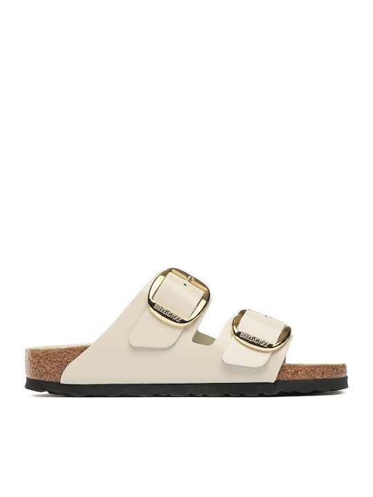 Arizona Leather Women's Flat Sandals in Beige Color Narrow Fit