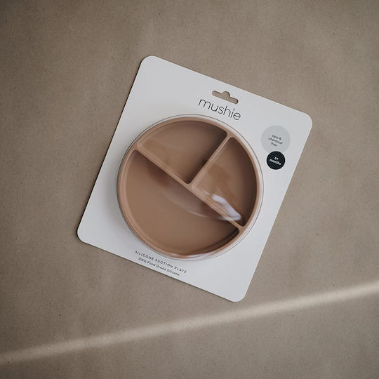 Mushie Baby Food Plate Suction made of Silicone Beige
