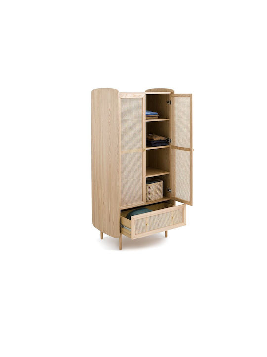 Ușă dublă Dulap cu 1 Sertar Maro 80x58x175.5cm