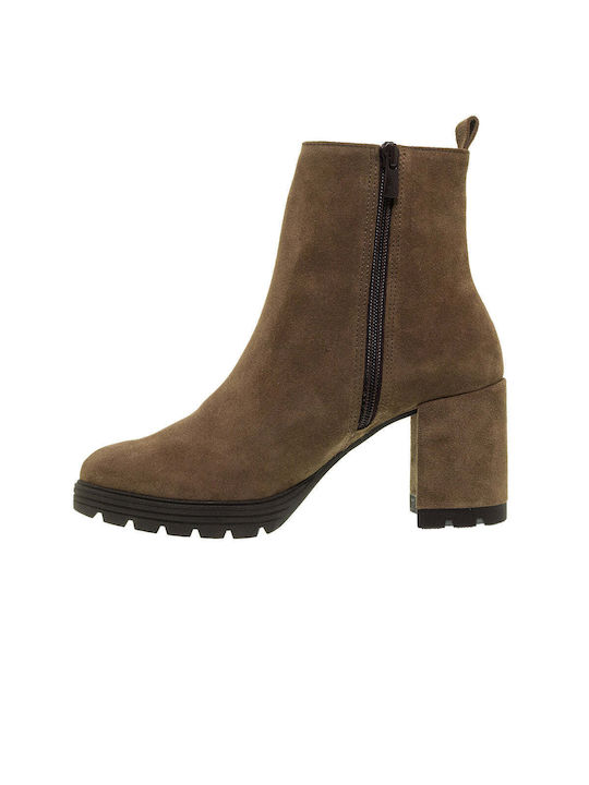 Mourtzi Suede Women's Ankle Boots Brown