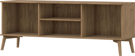 Телевизионна стойка Дървена Natsi Brown Μ150xΠ40xΥ52см