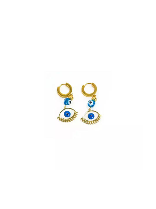 Earrings Hoops made of Steel Gold Plated