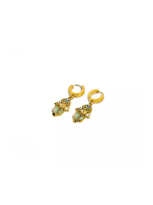 Earrings Hoops made of Steel Gold Plated