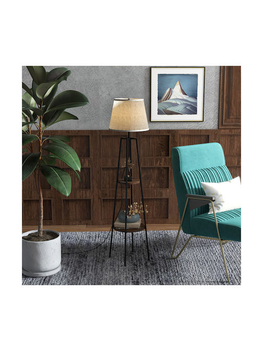 HomCom Floor Lamp H166xW42cm. Brown