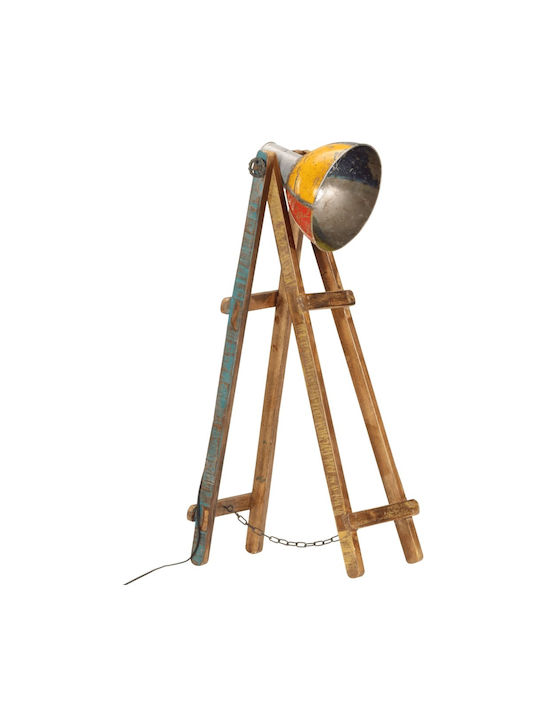 vidaXL Vintage Floor Lamp H120xW25cm. with Socket for Bulb E27 Multicolour