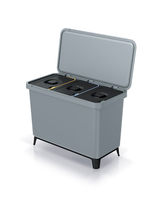 Prosperplast Office Plastic Waste Bin 10lt Gray