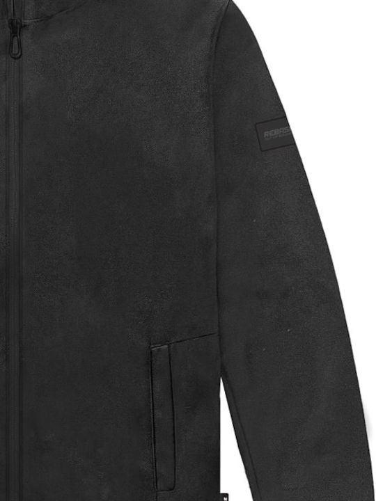 Rebase Men's Sweatshirt Jacket with Hood Black