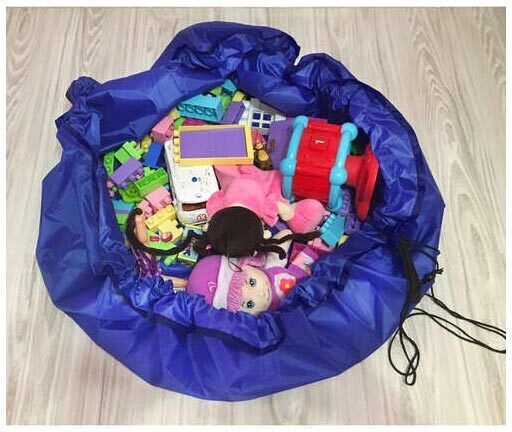 Kruzzel Kinder Spielmatte Faltbar aus Stoff Blau 150cm 1Stück