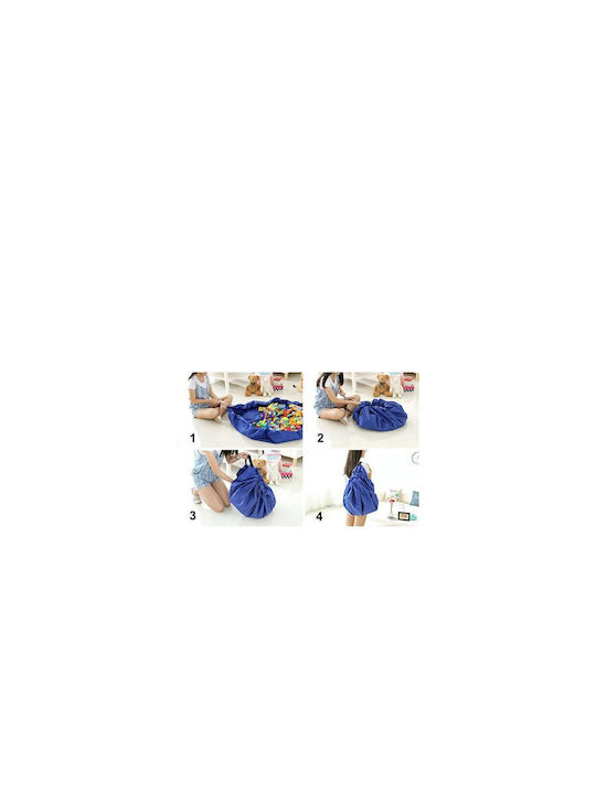 Kruzzel Kinder Spielmatte Faltbar aus Stoff Blau 150cm 1Stück