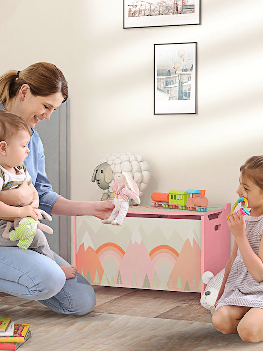 Zonekiz Детска кутия за съхранение Розов 60x37x39см 1бр