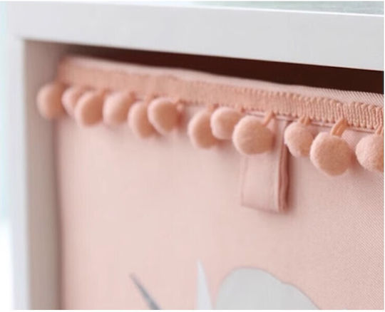 ecarla Kinder Aufbewahrungsbox Boho Pink Mouse Rosa 1Stück