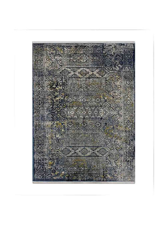 Rug Fireplace Rectangular L.Grey Blue