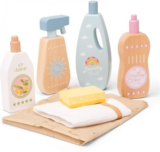 New Classic Toys Wooden Cleaning Detergent Set For 12+ Years 7pcs