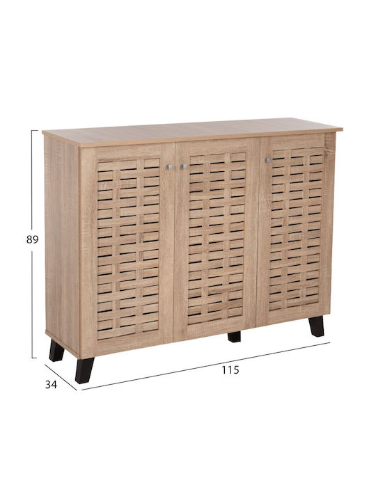 Holz Schuhschrank Prody Sonoma 115x34x89cm