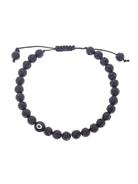 Senza Bracelet made of Cord with Lava Stones