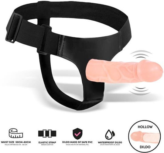 Control Harness με Dildo και Δόνηση στο χρώμα του δέρματος