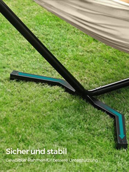 Songmics Double Hammock with Stand Black 210x150cm