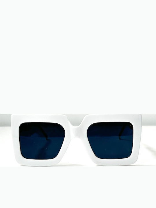 Looks Style Eyewear Unisex Γυαλιά Ηλίου με Λευκό Κοκκάλινο Σκελετό και Χρυσό Φακό 74CAE-03207