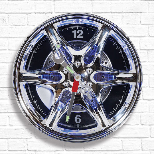 The Source Metallic Blue Wall Clock Ø27cm