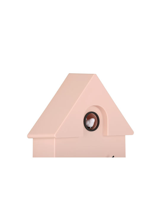 Karlsson Wall Clock Plastic With Pendulum Pink 21.5x41cm