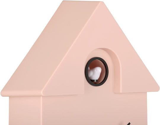 Karlsson Wall Clock Plastic With Pendulum Pink 21.5x41cm