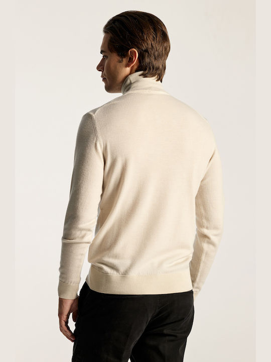 Dirty Laundry Men's Long Sleeve Sweater Turtleneck Beige (Beige)