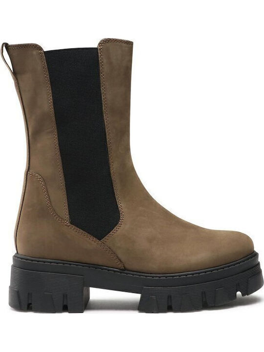 Damenstiefel Khaki