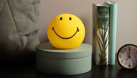 Mr Maria Παιδικό Διακοσμητικό Φωτιστικό Smiley Κίτρινο 12x12cm